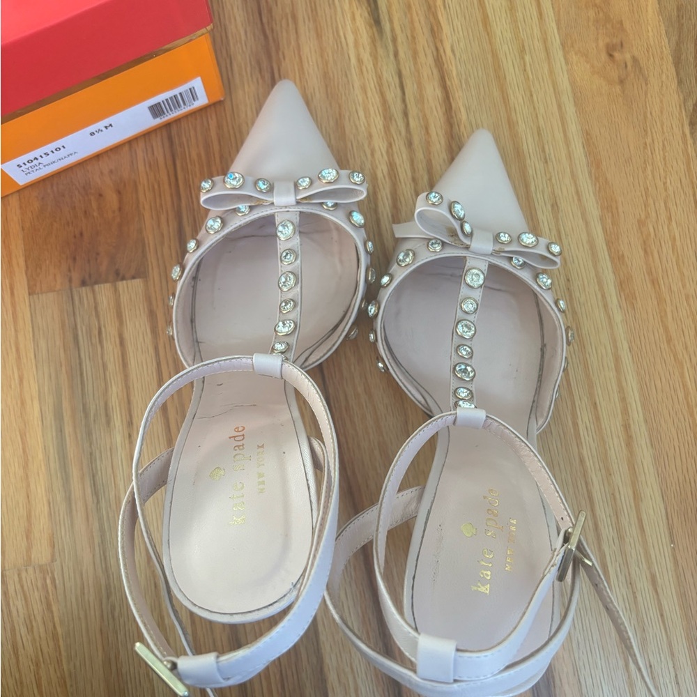 Kate Spade Lydia Blush Studded Heels - Picture 3 of 4